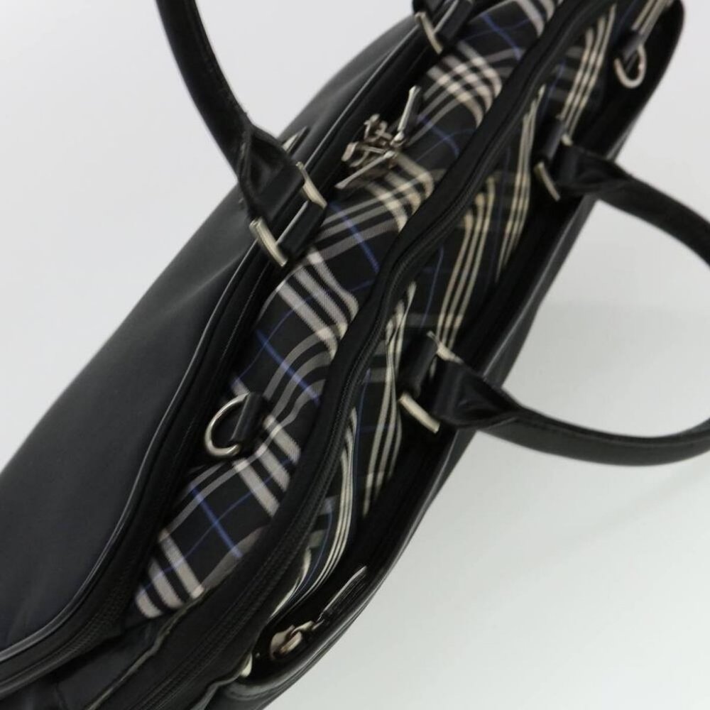 BURBERRY Nova Check Black label Business Bag Nylon Black Blue - Picture 10 of 11